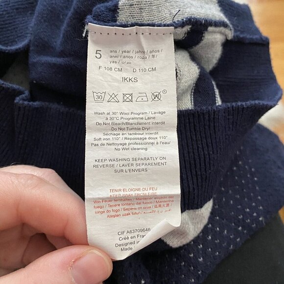 IKKS Knit Cardigan Sweater Patriotic Printed Size 4 America - Picture 5 of 8